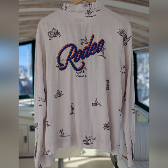 Orville Peck x DSNY | Rodeo Spell Out Omni Top Zip Front Tan Brown Large Unisex - Picture 6 of 15